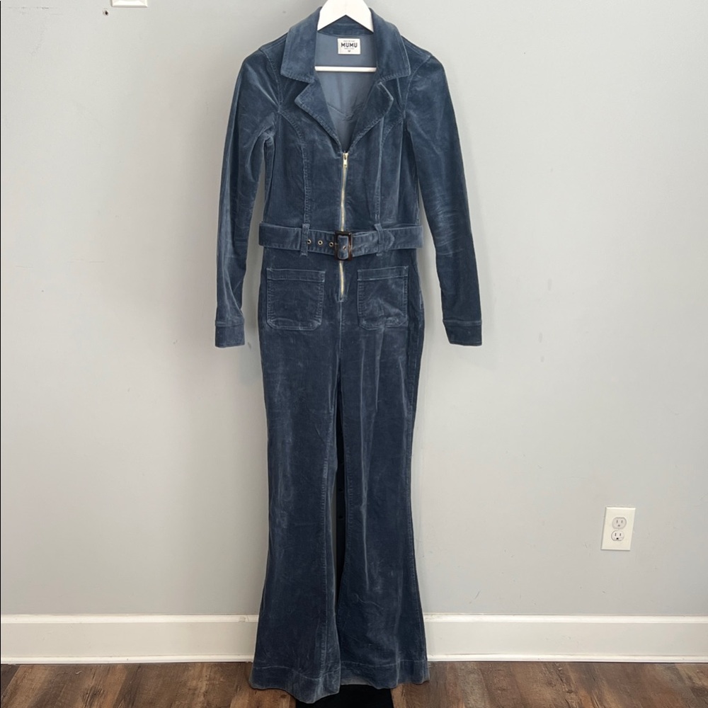 Show Me Your MuMu Leann Blue courdaroy  Jumpsuit - medium